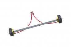 Вісь ресорна з гальмом 1500 кг А=1200 мм в зборі